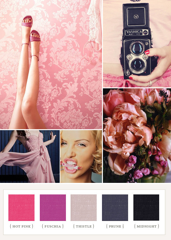 Pink and navy