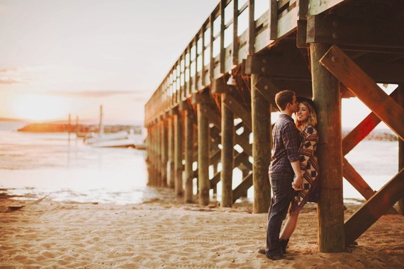 Maryland beach campground engagement portrait