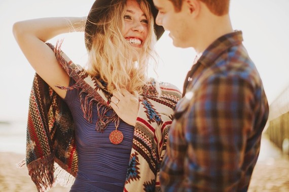 Maryland beach campground engagement portrait