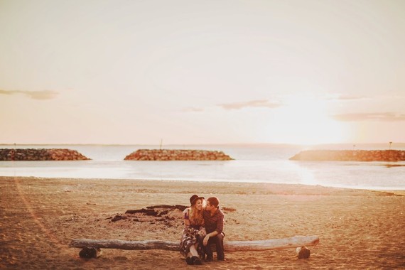 Maryland beach campground engagement portrait