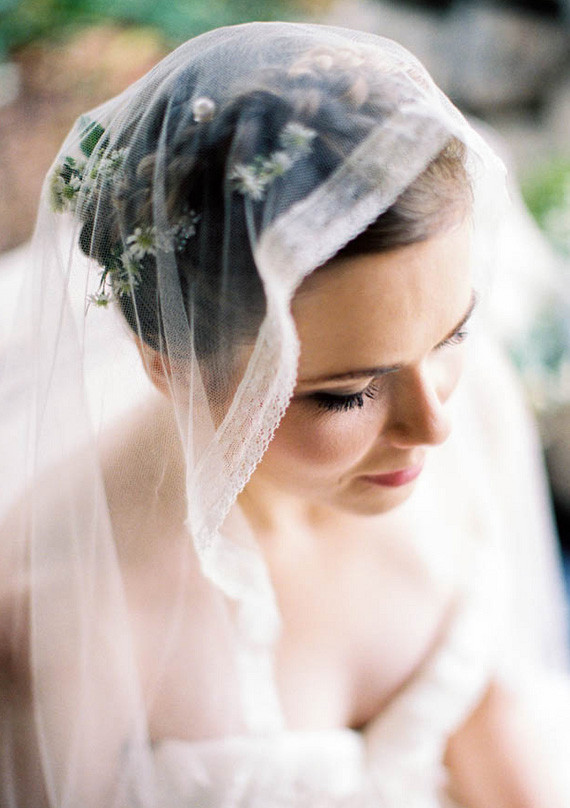 Embroidered Border Wedding Veil