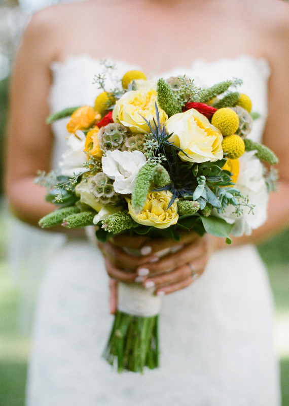 Green and Yellow Garden Bouquet
