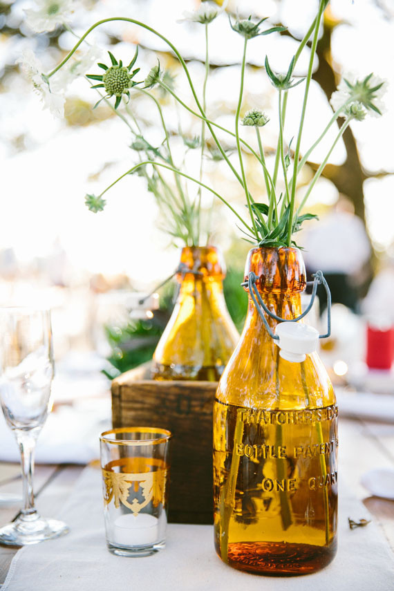 Vintage amber vessel centerpiece Wedding & Party Ideas 100 Layer Cake