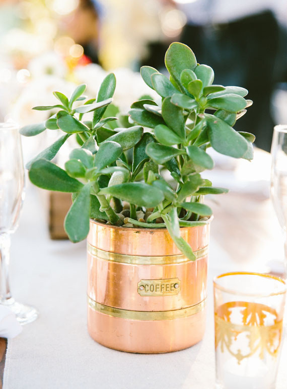 Vintage copper vessel centerpiece Wedding & Party Ideas 100 Layer Cake