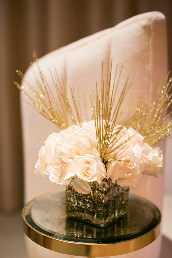 White and gold floral centerpiece Wedding & Party Ideas 100 Layer Cake