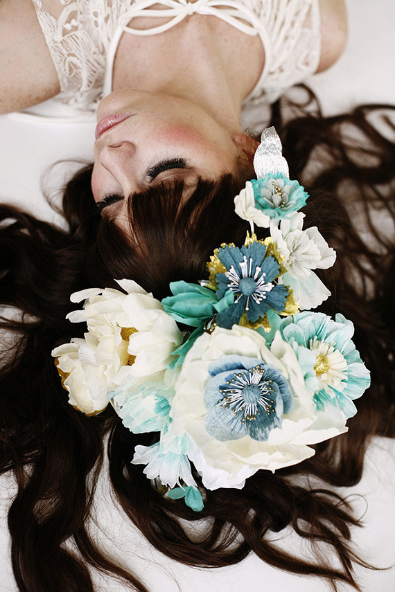 large flower headpiece