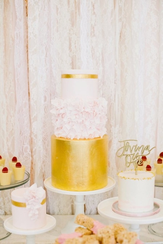pink and gold cake Wedding & Party Ideas 100 Layer Cake
