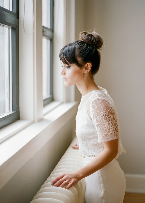 Top knot bridal hairstyle Wedding & Party Ideas 100 Layer Cake