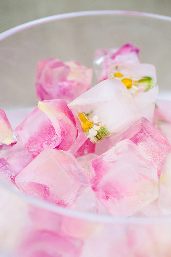 Floral ice cubes Wedding & Party Ideas 100 Layer Cake