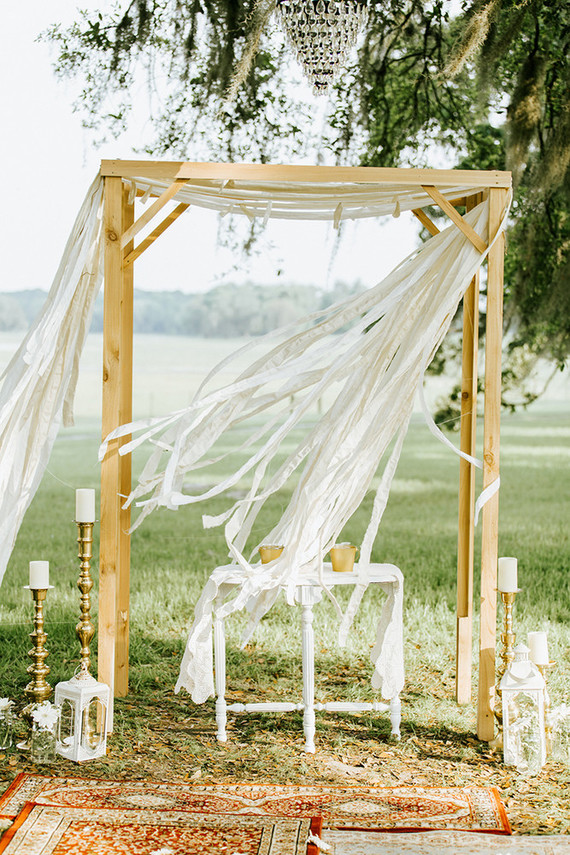 Rustic bohemian ceremony arbor Wedding & Party Ideas 100 Layer Cake