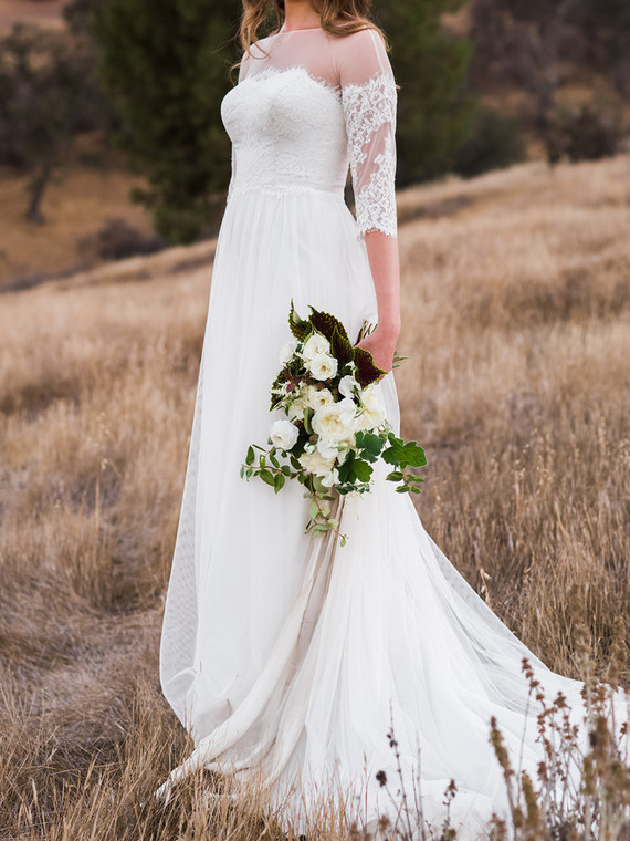 Rustic romantic wedding dress from David's Bridal Wedding & Party