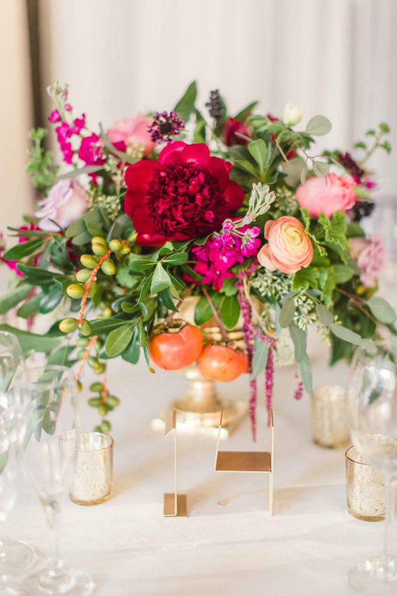 Red and gold centerpiece Wedding & Party Ideas 100 Layer Cake