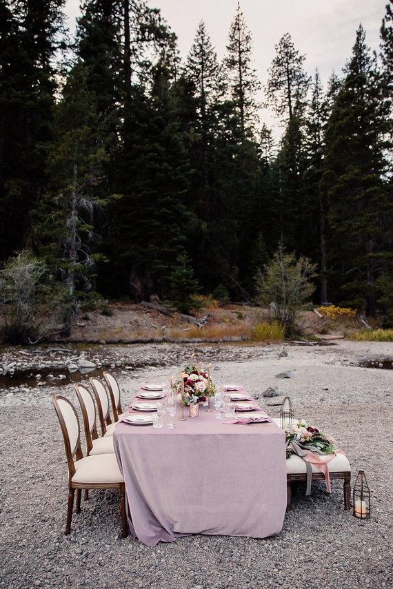 Purple tablescape Wedding & Party Ideas 100 Layer Cake