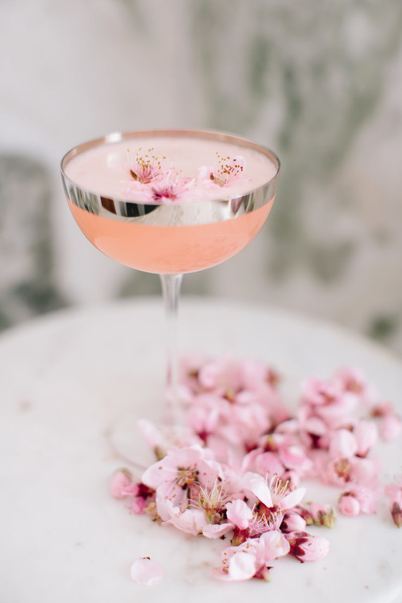 Spring cocktail recipe with Crate and Barrel Greystone Wedding