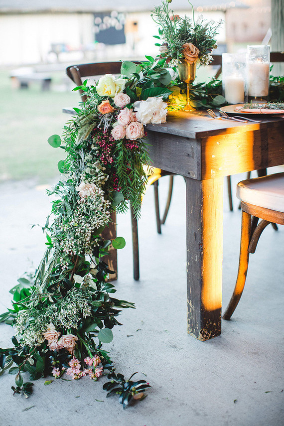 Floral table garland Wedding & Party Ideas 100 Layer Cake