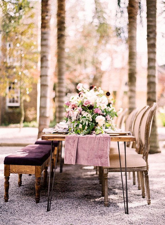 Purple tablescape Wedding & Party Ideas 100 Layer Cake
