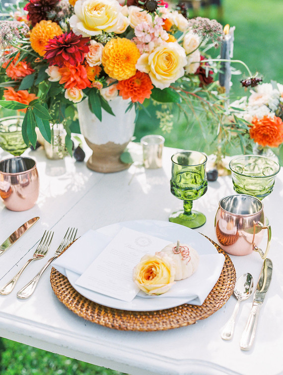 Summer place setting | Wedding & Party Ideas | 100 Layer Cake