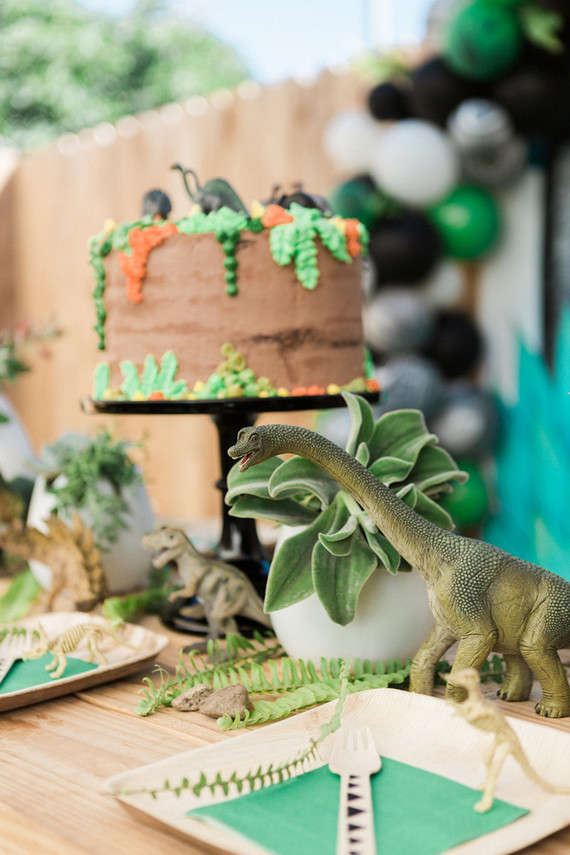 Modern prehistoric dinosaur 4th birthday Wedding &amp; Party