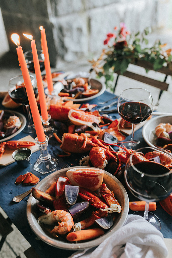 lobster dinner styling Wedding & Party Ideas 100 Layer Cake