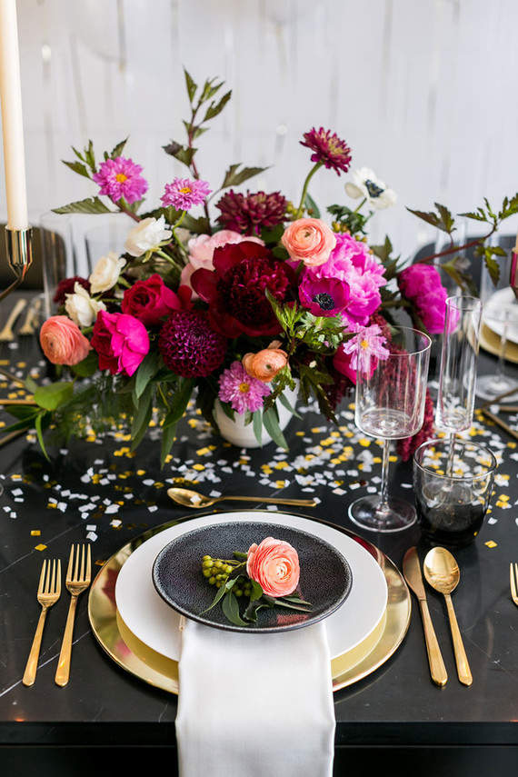 Black and Gold New Years Eve Party Inspiration | Wedding & Party Ideas ...