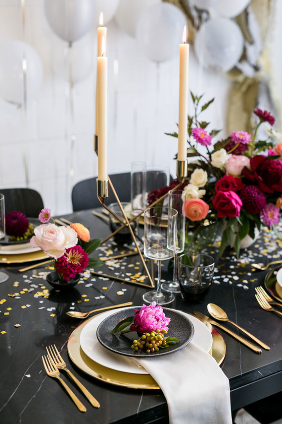 Black and Gold New Years Eve Party Inspiration | Wedding & Party Ideas ...