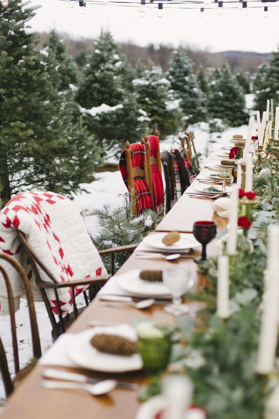 Snowy Christmas tree farm wedding ideas | Wedding &amp; Party Ideas | 100