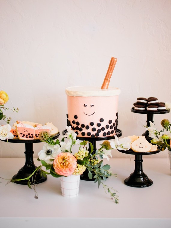 Boba tea themed baby shower Wedding & Party Ideas 100 Layer Cake