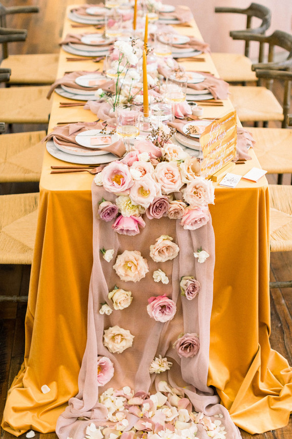 Floral table runner Wedding & Party Ideas 100 Layer Cake