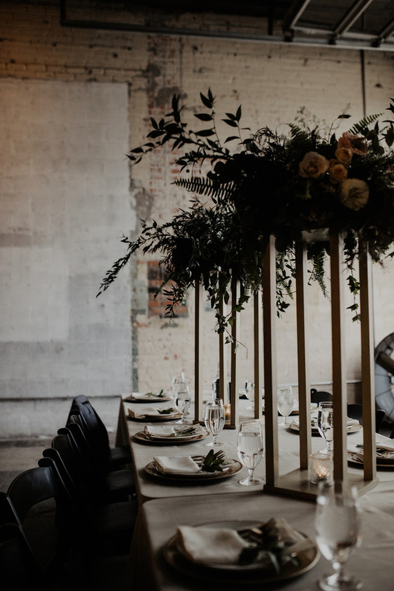 industrial modern wedding at the Museum of Contemporary