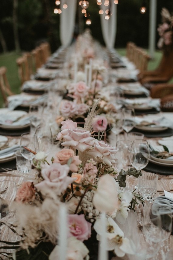 Bohemian wedding tablescape Wedding Party Ideas 100 Layer Cake