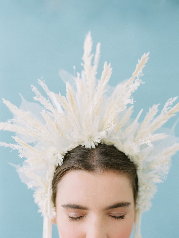 bridal floral headpiece
