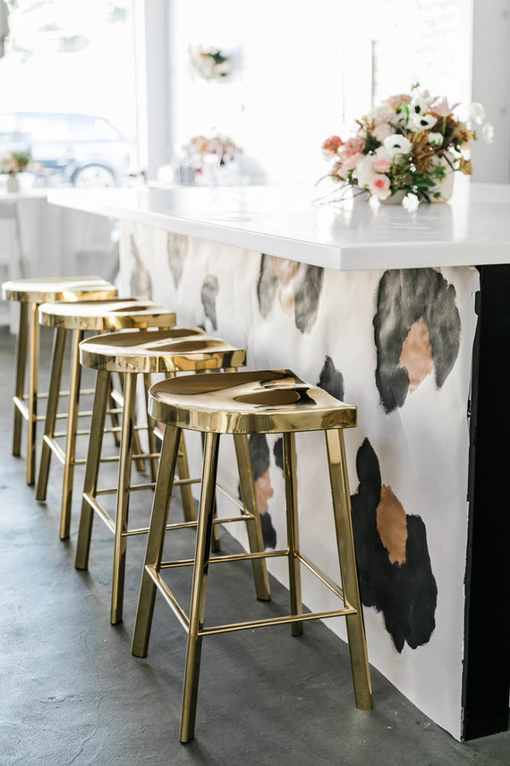 modern gold bar stools Wedding & Party Ideas 100 Layer Cake