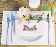 Whimsical pink and blue music-inspired wedding at Allied Arts Guild in Menlo Park