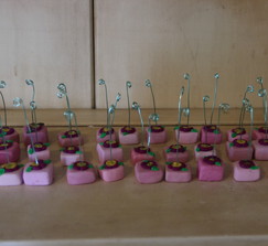 Set of 60 Hand Sculpted Mini Petit Four Place Card Holders