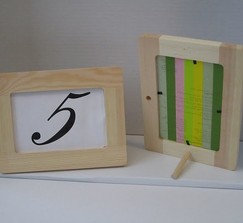 Hand Made creative colorful (all diff colors) wooden table numbers