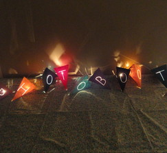 Lighted Paper Pennant Garland for Photobooth
