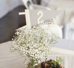 handmade pennant table numbers