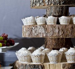 Rustic Natural Wood Cake Stand As Featured On HWTM Rustic Natural Wood Cake Stand As Featured On HWTM