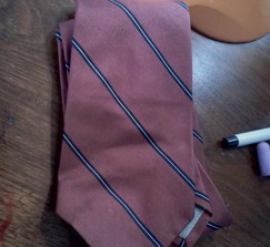 Retro Vintage Cranberry striped Silk Tie
