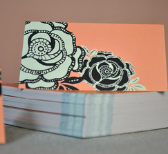 Melon ROSE Tented Place Cards - Set 50