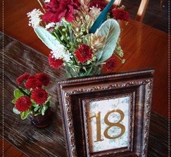 21 framed vintage inspired table numbers