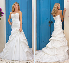 Ella Bridal Crushed Taffeta Fit & Flare Gown (Never Worn)