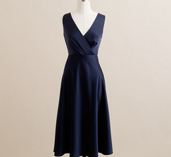 J.Crew Sophia Dress - Dark Navy Tricotine