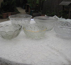 Glass, Ceramic and Silver Bowl