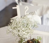 handmade pennant table numbers
