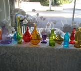 Colored glass vessels