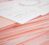 Peach Australian wedding