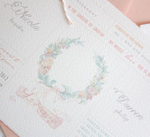 Peach Australian wedding