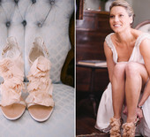 Peach Australian wedding
