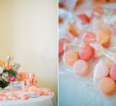 Peach Australian wedding